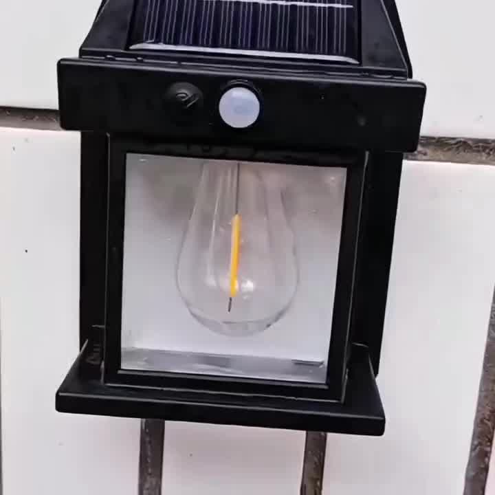 Retro Solar Wall Lantern